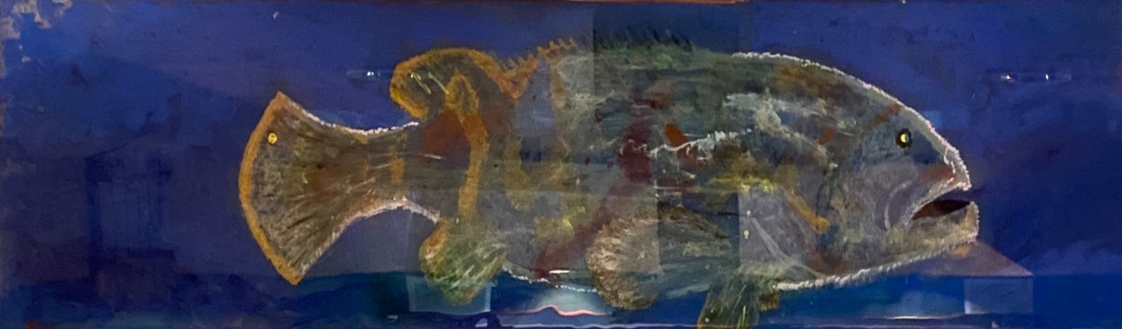 Grouper, Approx. 10" × 32" painting
